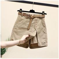 Women's Casual Skort: 2025 Korean-Style Slimming A-Line with Elastic Waist L