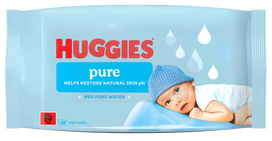 HUGGIES drėgnos servetėlės, 48 vnt.
