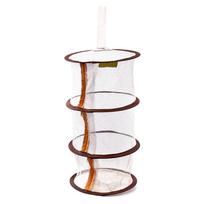 Zipper Bra Drying Basket 3 Layers Drying Rack Net Herb Drying Black Mesh Hanging Dryer Rack for Plant Hydroponics Flowers bronza