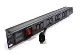 Maitinimo panelė 19'' spintai LK-BLE10G08S (8xC13, su jungikliu, įeinanti C14, 1.8m, aliuminis korpusas)