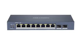 Hikvision 10 prievadų 8 PoE valdomas komutatorius DS-3E1510P-SI-8P2F