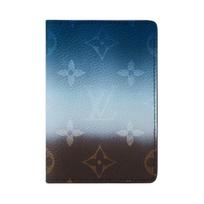 Louis Vuitton Pocket Organizer Gradient Color Block Monogram Pigment Coated Canvas Wallet Card Holder Men wallet Blue Brown M28004 Gift Set(Basic Set+Box+Shopping Bag)