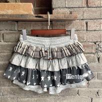 Yafeng Three-Layer Polka Dot Star Plaid Cake Skirt - Cute y2k Otaku Half Skirt for Women L
