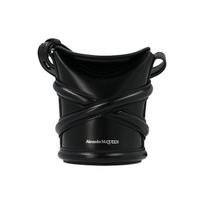 Alexander McQueen Madinga magnetinio užsegimo odinė kibiro formos rankinė Moteriška petinė rankinė Juoda 682683-1YBA7-1000 Basic Set (Bag+Dust Bag) black