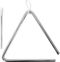 "A-Star" tradicinis metalinis muzikinis trikampis - 6"/8" su metaliniu plaktuku - 10 vnt. pakuotė