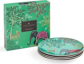 "Portmeirion Home & Gifts Sara Miller" SMI78964-XG įvairiaspalvės torto lėkštės, 4 vnt.