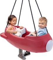"Step2 Rocket Swing for Two", kūdikių lauko sūpynės, lauko oro sąlygoms atsparios virvės, tvirtinamos prie žaidimų rinkinio, skirtos 9 mėnesių - 3 metų mažyliams