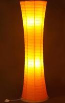 "Trango 1230" ryžių popieriaus grindų lempa *ORAN* Ryžių popieriaus lempa * Rankų darbo * Grindų lempa su oranžiniu gaubtu, įskaitant 2x E14 lizdus LED diodams - aukštis: 125 cm Svetainės lempa, grindų lempa (be lemputės)
