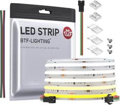 BTF-LIGHTING FCOB SPI CCT Lanksti didelio tankio COB LED juosta WS2811 IC Dimmable Chasing 3000-6000K šviesos juosta 5M 576LEDs/m DC24V IP30 nėra atsparus vandeniui (be maitinimo šaltinio ir valdiklio)
