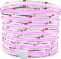 DC24 V COB RGB LED juosta, 10 m/Roll, reguliuojamas apšvietimas, lanksti, didelio tankio, tolygi šviesa, 672 LED/m, spalvą keičianti šviesos juosta aplinkos apšvietimui, tik 10 m RGB LED juosta, be maitinimo šaltinio ir valdiklio