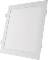 EMOS LED panelė 25 W kvadratinė 2100 lm įleidžiamas lubų šviestuvas, baltos spalvos, 30 cm skersmens, ypač plokščias, montavimo gylis 2,1 cm, šviesos spalva neutrali balta 4000 K, su LED tvarkykle