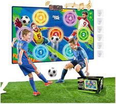 FUHSY Elektronisches Scoring-Fußball-Spielzeug-Set für Kinder, Indoor-Outdoor-Fußball-Trainingsspiel mit Punktzahlen, 2 weicher Fußball und 3 Modi, Fußballspielzeug für 3-5, 6-8, 8-12 Jahre alte