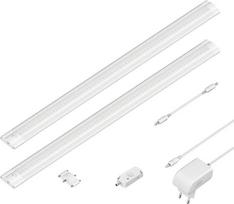 ledscom.de "Siris" LED šviestuvas po grindimis Matinės baltos spalvos su judesio jutikliu Plokščias 50 cm kiekvienas 531 lm Šilta balta spalva 2 vnt.