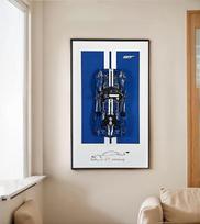 WETCEAOM Lego Technic Ford GT 42154 Display Wall Mount Dekoratyvinė rezultatų lentelė Lego automobilių sieniniam laikikliui - ideali dovana Lego mėgėjams Dydis: 75 x 45 cm