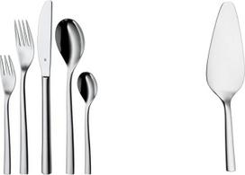 WMF "Palermo" stalo įrankių rinkinys 12 asmenų, 60 dalių, "Monobloc" peilis ir "Nuova" torto padėklas, torto padėklas, nerūdijantis plienas, 23 cm