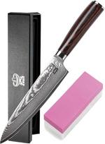 XL virtuvinis peilis "Damascus" (32 cm) - profesionalus peilis - "Santoku" - virėjo peilis - virtuvinis peilis - virtuvinis peilis - 67 sluoksniai japoniško damaskinio plieno
