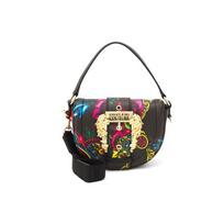 Versace Jeans Couture Baroko stiliaus auksinė sagtelė Mini peties rankinė Moteriška peties rankinė Juoda 71VA4BF2-71880-899 Basic Set (Bag+Dust Bag)