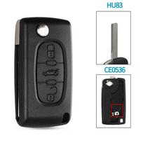 2 / 3 mygtukų nuotolinio valdymo pultelio dėklas, tinkantis Peugeot 207 307 308 407 607 807 Citroen C2 C3 C4 C5 C6, sulankstomas automobilio rakto korpusas