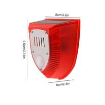 Solar Infrared Alarm Light with Motion Sensor Intelligent Security Alarm System Waterproof Warning Detector Lamp for Garden