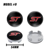 4 vnt. 54 mm ST Line Automobilio ratlankio centriniai dangteliai Ford Focus Mondeo Mustang Fiesta Kuga MK2 Everest Escape priedams