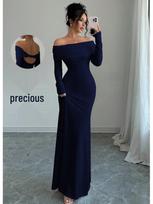 2025 Spring One-Shoulder Ruched Bodycon Evening Dress for Women S balta
