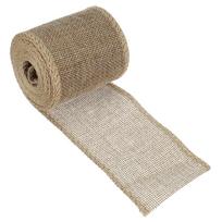 3/5M/Roll Burlap Wired Ribbon Natural Jute Wrapping Burlap Ribbon 6cm Width for DIY Christmas Wrapping Crafts Wedding Decor Trim 3Meter žalia