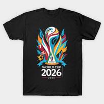 Vyriški juodi marginti marškinėliai Pasaulio taurė 2026 Futbolo turnyras 2026 Spausdinimas ant nekarpančio perkėlimo popieriaus Medvilniniai marškinėliai 3XL juoda