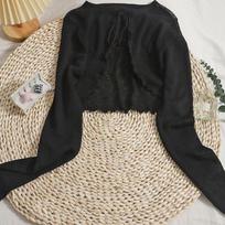Ice Silk Women's Sun Protection Cardigan 2024 - Lightweight, Wearable Summer Shawl Camisole, Short Outer Jacket M (90-105 catties) pilkšvai balta