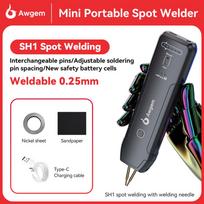 Awgem Handheld Spot Welding Machine Portable Spot Welder 90 Gears  Adjustable Weldable 0.25mm Nickel Belt 18650 Lithium Battery