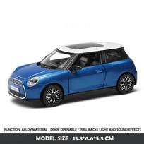 1/28 BMW Mini Cooper lydinio automobilio modelis su elektrinio automobilio įkroviklio garsu ir šviesa Vaikams Berniukams Metalinis žaislinis transporto priemonės kolekcija Miniatiūrinis automobilis