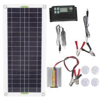 12V į 220V 30W saulės įkrovimo panelė 220W saulės keitiklis akumuliatoriaus įkroviklio rinkinys stovyklavimui žygiams