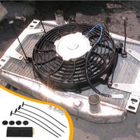 Automobilio radiatoriaus priedai Transporto priemonės ventiliatoriaus priedai Neslystantis radiatoriaus tvirtinimo rinkinys Priekabai Sunkvežimiui Transporto priemonei Automobiliui Kemperiui juoda
