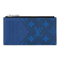 Louis Vuitton Coin Classic Monogram Pacific dengto drobės kortelių laikiklis Vyriškos piniginės Mėlyna M30270 Gift Set(Basic Set+Box+Shopping Bag)