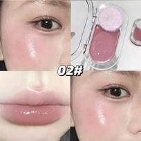 GEGE BEAR Glow-Blush Duo Stick 3.8g Cream-To-Pearl Dewy Flush & Highlighter 2-In-1 Portable Bear Case