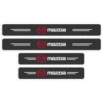 Automobilio priedai Anglies pluošto automobilio durų slenksčių apsauga 3D lipdukas Mazda 2 3 4 5 6 7 8 323 626 CX-3 5 8 9 MX-5 30 RX-8 juoda