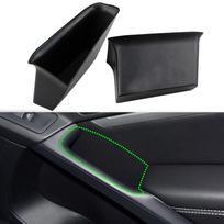 Automobilio organizatorius, vidinės durys, porankio laikymo dėžutė, Volkswagen VW Tiguan 2010 - 2017 m., Auto priedai, 2 vnt. juoda