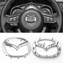 2025 Karštas ABS automobilio vairo centrinis emblemos ženklelis Mazda logotipui CX5 RX7 Atenza Axela 3 2 5 CX3 MX3 MX5 CX4 CX9 CX7 RX8 Proteg