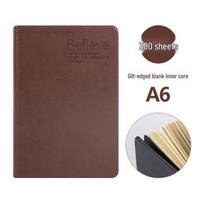 European Leather Sketchbook: Retro Style with Thick Pages and Stamping Design Journal
