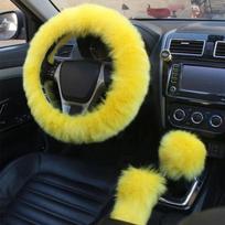 3 vnt. rinkinys Automobilio vairo užvalkalas Pavarų svirties rankenos Rankinio stabdžio rankenos apsauga Dirbtinio pliušo Šiltas Automobilio vairo apdaila Vyrams Moterims