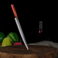 Sashimi peilis japoniško stiliaus 6Cr16MoV plienas aštrus pjaustyti žuvį suši filėtavimui mėsos skiltuvas virtuviniai peiliai medinė rankena 24cm Blade