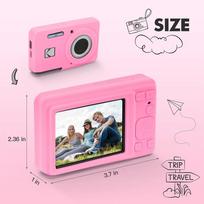 For KODAK PIXPRO FZ55 Soft Silicone Protective Case Wear Resist Slim Fit Camera Bag Lightweight Camera Sleeve Camera Accessories rožinė