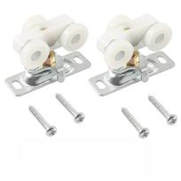 Universal Sliding Door Roller Kit Smooth Quiet Durable Steel Bracket Replacement Wheels For RV Camper Cabinet Pocket Barn Doors