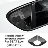 Seat Leon MK2 1P Altea 2005 2006 2007 2008 2009 2010 2011 2012 Trečiosios eilės lango lipdukas Anglies pluošto raštas Blizgus juodas