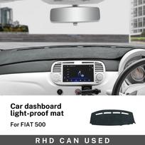 LHD RHD For Fiat 500 2008-2025 Abarth 595 2012-2017 2018 2019 2020 2025 2025 2025 Flannel Dashmat Car Sunshade Mat Carpet Pad Flannel&Four Seasons