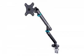 Ramię biurkowe pojedyncze z zaciskiem i sprężyną mechaniczną 1x LCD max. 35" 10kg, VESA: 75x75, 100x100, czarne | DA-90469 | 4016032505877
