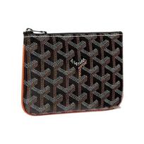 Goyard Senat Y monogramos drobės ir veršio odos piniginė su užtrauktuku, delninė, mini, unisex piniginės, ruda SENAT2MINTY-01CL03P Shopping Bag Set(Basic Set+Shopping Bag)