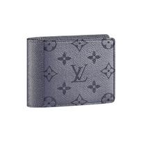 Louis Vuitton Daugiafunkcinė Klasikinio Monogramos Danga Padengta Taïga Oda Piniginė Vyriška Piniginė Pilka Juoda M30843 Gift Set(Basic Set+Box+Shopping Bag)