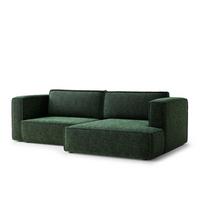 Tamsiai žalios spalvos sulankstoma/su sandėliavimo vieta kampinė sofa iš šenilinio audinio (su dešiniuoju kampu/su gultu) Velto – Maison de Rêve