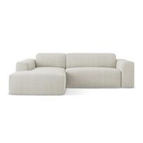 Smėlio spalvos kampinė sofa (su kairiuoju kampu/su gultu) Keli – Makamii