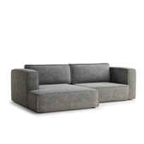 Pilkos spalvos sulankstoma/su sandėliavimo vieta kampinė sofa iš šenilinio audinio (su kairiuoju kampu/su gultu) Velto – Maison de Rêve